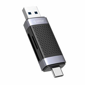 Lecteur de cartes mémoire Orico CD2D-AC2-BK-EP TF/SD, USB + USB-C - Noir