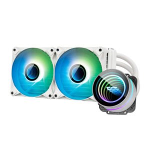 Refroidissement liquide pour PC - Darkflash DX240 V2.6 ARGB - 2x 120x120 - Blanc