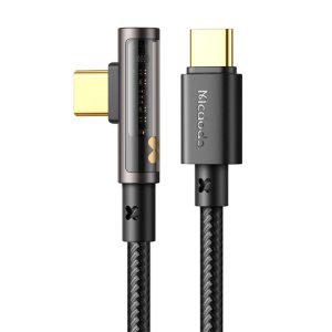 Câble USB vers USB-C à 90 degrés - Mcdodo CA-3401, 100W, 1.8m - Noir