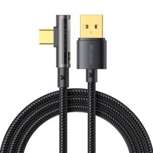 Câble USB vers USB-C à angle droit - Mcdodo CA-3380, 6A, 1.2m - Noir