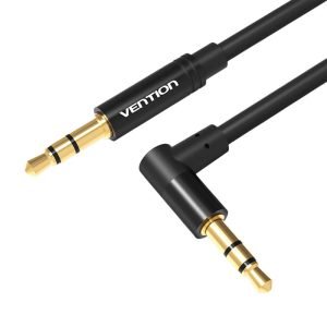 Câble audio mini-jack 3.5mm à 90 degrés - Vention BAKBD-T 0.5m - Noir
