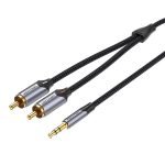 Câble Audio 2xRCA vers 3.5mm Vention BCNBG 1.5m - Gris