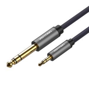 Câble Jack 3,5mm vers 6,5mm Vention BAIHJ - 5m - Gris