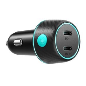 Chargeur de voiture Joyroom CCN02, 2x USB-C PD 70W - Noir