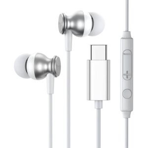 Écouteurs filaires Joyroom JR-EC04, USB-C - Argent