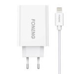 Chargeur rapide Foneng 1x USB EU43 + câble USB Lightning