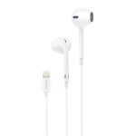 Écouteurs filaires Foneng T28, Lightning, avec télécommande - Blanc