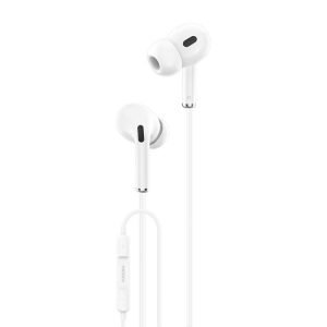 Écouteurs intra-auriculaires filaires Foneng T33 avec microphone - Blanc
