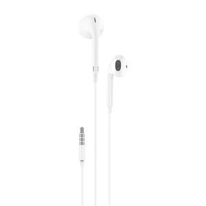 Écouteurs intra-auriculaires filaires Foneng T34 avec télécommande - Mini jack 3.5 mm - Blanc