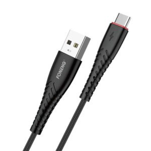 Câble USB vers USB-C Foneng X15, 2.4A, 1.2m - Noir