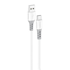 Câble Foneng X66 USB vers USB-C, 20W, 3A, 1m - Blanc