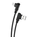 Câble USB coudé vers Micro USB Foneng X70, 3A, 1m - Noir