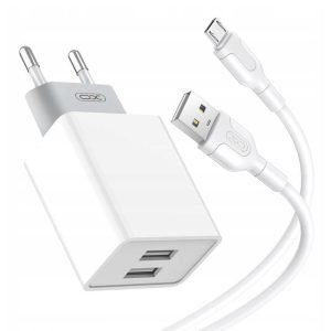 Chargeur mural XO L65EU 12W 2xUSB avec câble Micro USB - Blanc