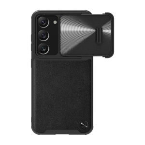 Étui en cuir Nillkin CamShield pour Samsung Galaxy S23 - Noir