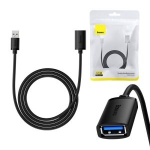Câble d'extension USB 3.0 Baseus mâle vers femelle - Série AirJoy - 1.5m - Noir