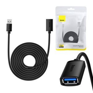 Câble d'extension USB 3.0 Baseus AirJoy Series - Mâle vers Femelle - 5m - Noir