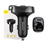 Transmetteur FM Baseus T - Bluetooth, 2xUSB, microSD - Noir