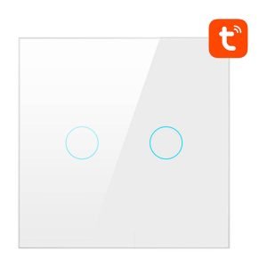 Interrupteur intelligent WiFi Avatto TS02-EU-W2 2 voies TUYA - Blanc
