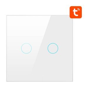 Interrupteur intelligent ZigBee Avatto ZTS02-EU-W2 2 Voies TUYA - Blanc