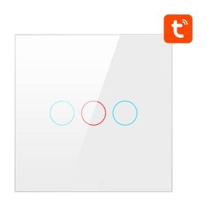 Interrupteur intelligent ZigBee Avatto ZTS02-EU-W3 3 Voies TUYA - Blanc