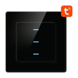 Interrupteur intelligent WiFi Avatto N-TS10-B3 3 voies TUYA - Noir