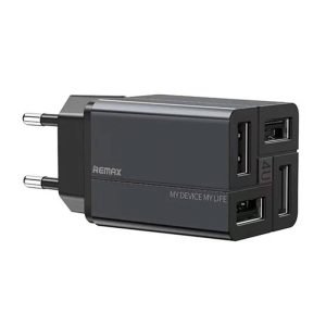 Chargeur mural Remax RP-U43 - 4 ports USB - 3.4A - Noir
