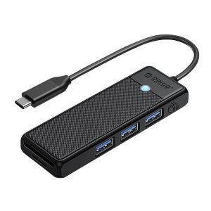 Hub Adaptateur 4 en 1 Orico - USB 3.0 x3 + Lecteur TF/SD 3.0