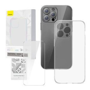 Coque transparente et verre trempé Baseus Corning pour iPhone 14 Pro