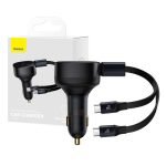 Chargeur de voiture Baseus Enjoyment avec câble USB-C, 33W - Noir