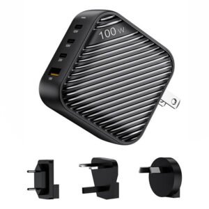 Chargeur mural multiport INVZI GanHub 100W - Noir
