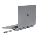 Station d'accueil USB-C / Hub INVZI MagHub 12en2 avec support SSD pour MacBook Pro 13" / 14" - Gris