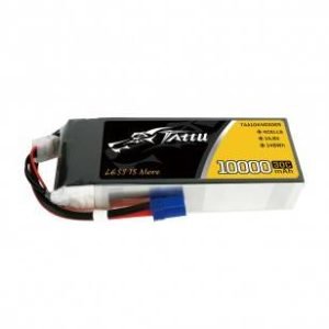 Batterie LiPo TATTU 10000mAh 14.8V 30C 4S1P avec connecteur EC5