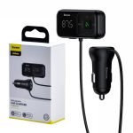 Lecteur MP3 Bluetooth pour Voiture + Chargeur Baseus T Shaped S-16 - Noir