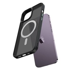 Coque magnétique McDodo Crystal pour iPhone 14 Pro Max - Noir