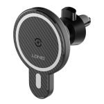 Support de voiture LDNIO MA20 avec chargeur inductif 15W et anneau métallique - Noir
