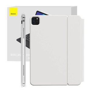 Étui Clavier Pro Baseus Brilliance pour iPad 12.9" (2018/2020/2021) - Blanc