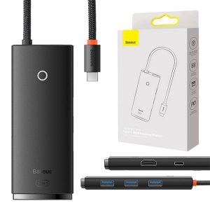 HUB Baseus Lite Series 5 Ports USB-C vers HDMI+USB3.0x3+PD (Noir)