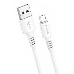 Câble USB vers Micro USB Foneng X85, Charge Rapide 3A, 1m - Blanc