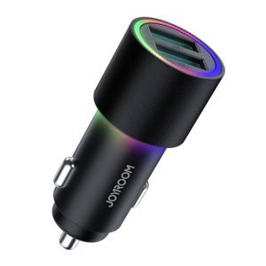 Chargeur de voiture Joyroom JR-CL10, 2x USB, 4.8A - Noir