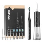 Brosse à dents sonique avec embouts et hydropulseur Bitvae D2+C2 - Noir