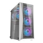 Boîtier d'ordinateur Darkflash DK352 Plus avec 4 ventilateurs - Noir & Blanc
