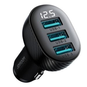 Chargeur de voiture Joyroom JR-CCD03 - 3.4A - 3x USB avec affichage digital