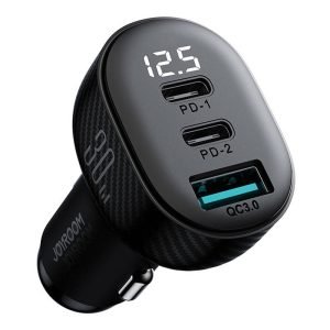 Chargeur de voiture Joyroom JR-CCD04, 2A1C 30W avec affichage digital