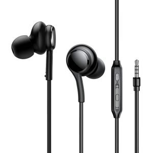 Écouteurs filaires JR-EW02, Semi-intra-auriculaires (Noir)