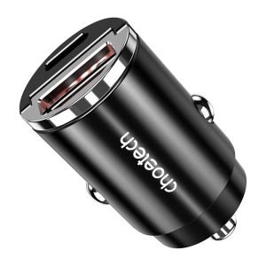Chargeur de voiture Choetech TC0006 - 1x USB-A, 1x USB-C 30W PD 3.0 - Noir