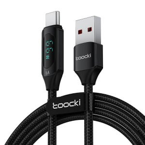 Câble de chargement Toocki USB A-C, 1m, 66W - Noir