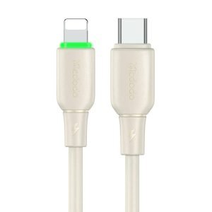 Câble USB-C vers Lightning Mcdodo CA-4760 avec lumière LED 1,2m - Beige