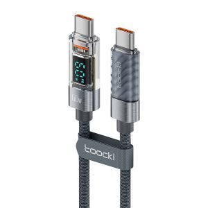 Câble de charge Toocki C-C, 1m, 100W - Noir