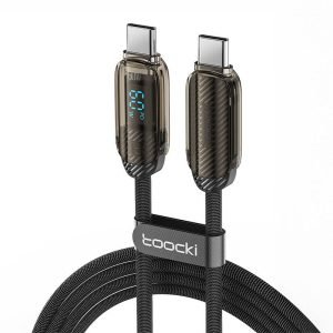 Câble de charge Toocki C-C, 1m, PD 60W - Gris