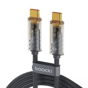 Câble de recharge Toocki C-C, 1m, PD 60W - Gris